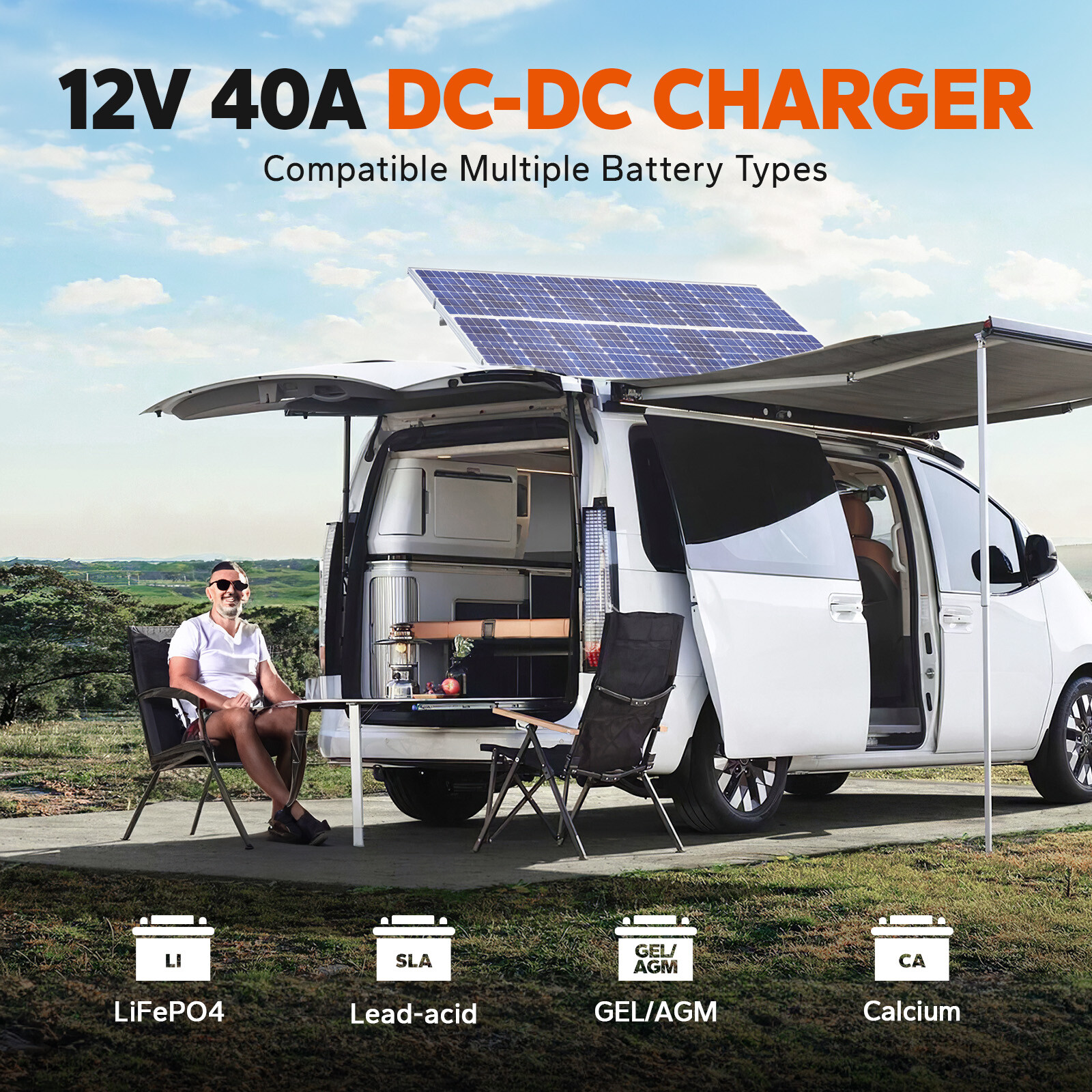 LiTime 12V 40A DC to DC Charger for 12V Lithium, Gel, AGM Batteries RV Marine