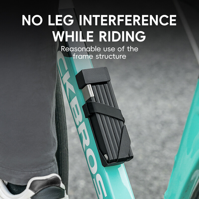 ROCKBROS Folding Bike Lock Heavy Duty Anti Theft Smart Secure Guard with Keys