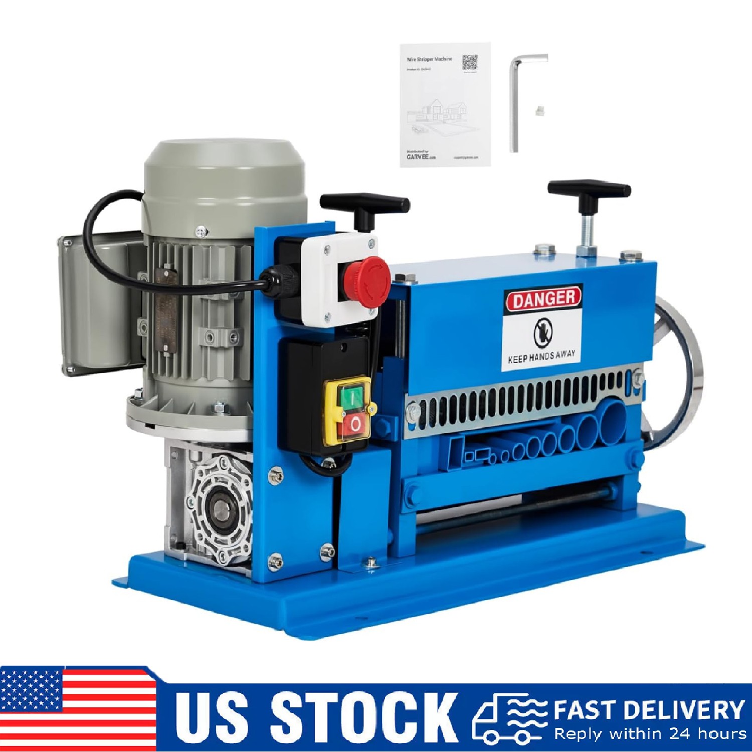 Electric Wire Stripping Machine ,Portable Scrap Cable Stripper 0.06"-1.5" 370W