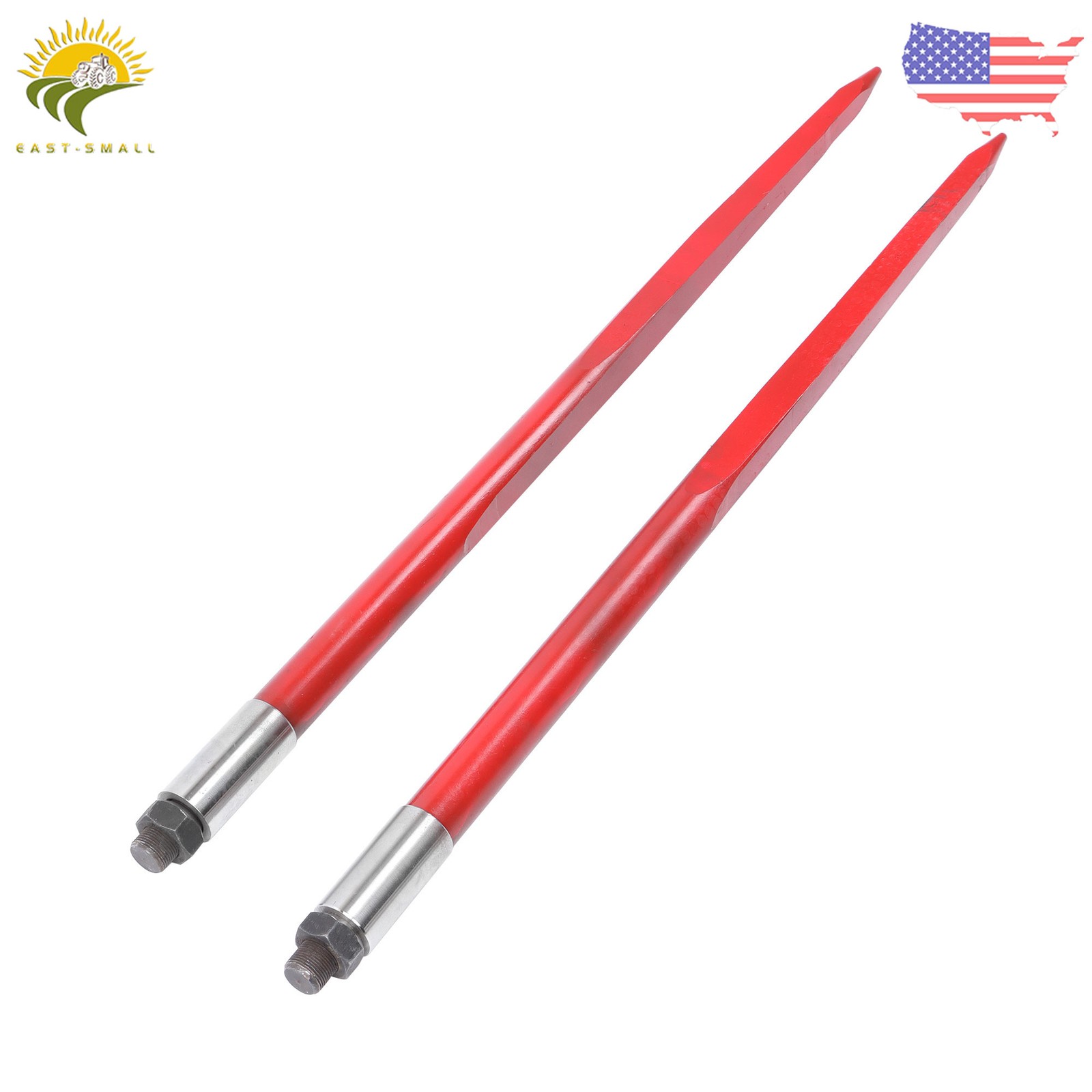 1 Pair Hay Spear 43" Bale Spear 3000 lbs Capacity Quick Attachments For Tractor