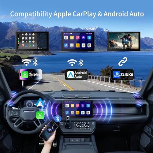 Double Din Car Stereo with 7" HD Touchscreen | CarPlay & Android Auto | Backup