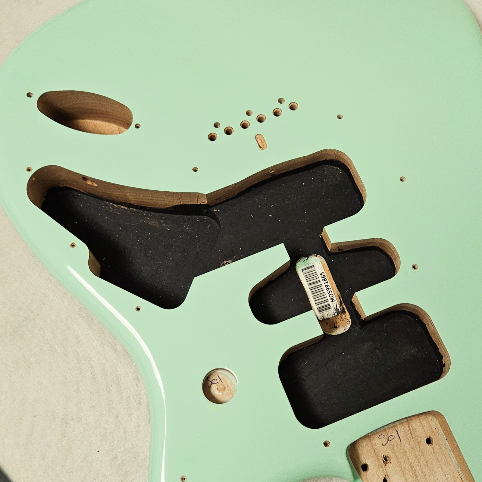 Fender Tom Delonge Stratocaster Alder Hardtail Body - Surf Green Strat Guitar