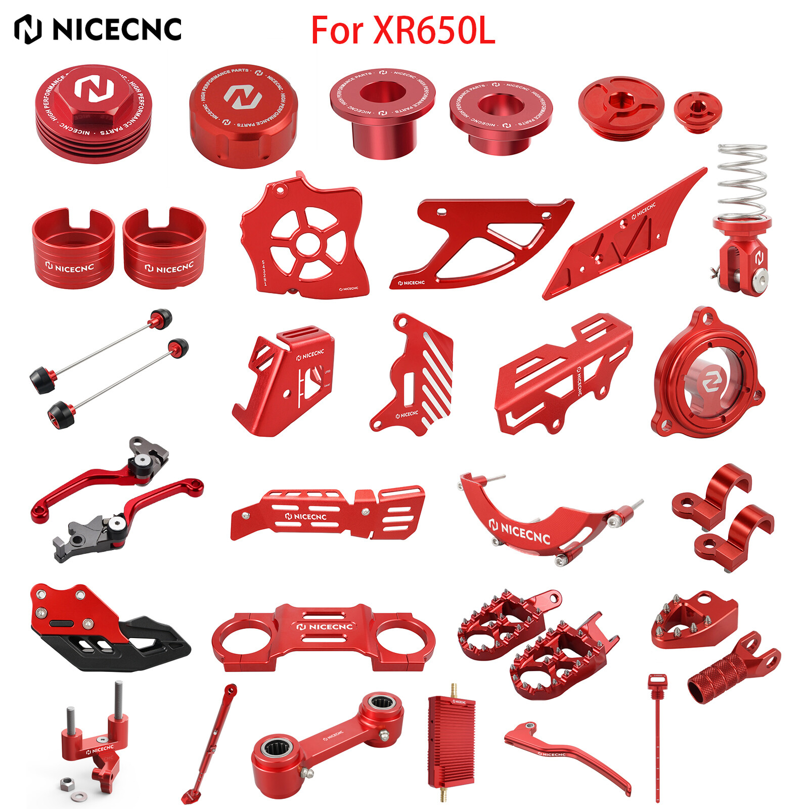 NiceCNC Billet Fairings Body Kit Chain Cover Foot Peg For Honda XR650L 1993-2024