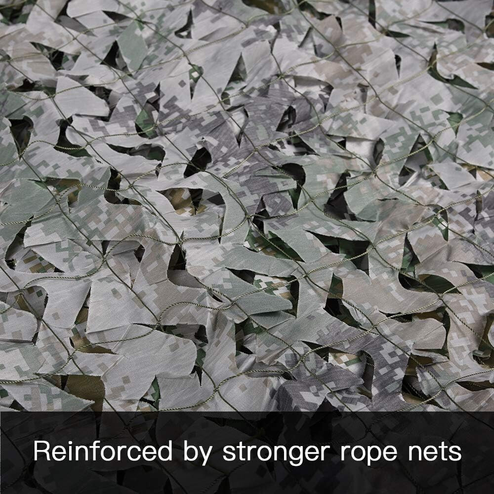 13-26Ft Military Woodland Camouflage Netting Cutable Camo Net Camping Hunting