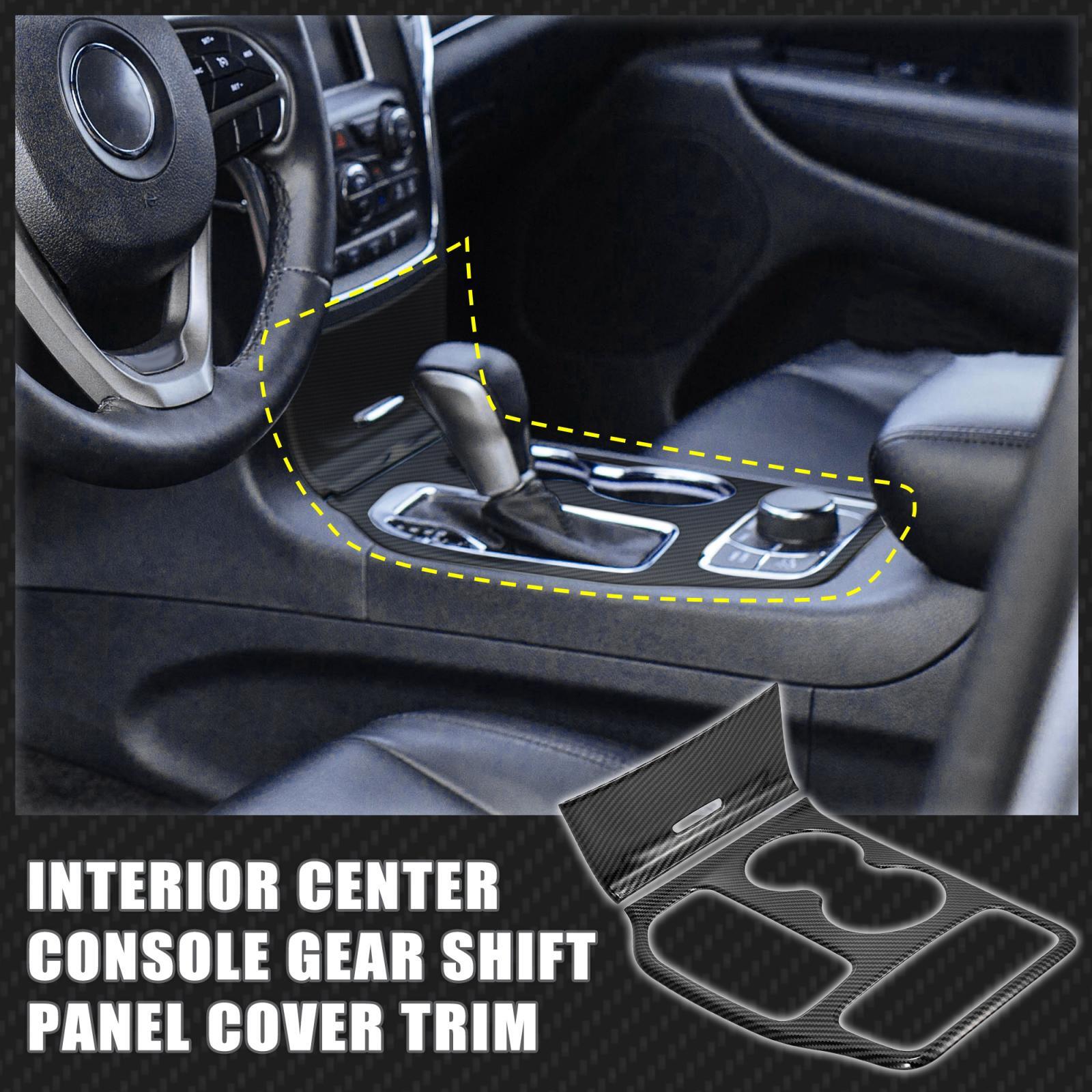 Center Gear Shift Panel Cover Carbon Fiber Pattern for Jeep Grand Cherokee 16-21