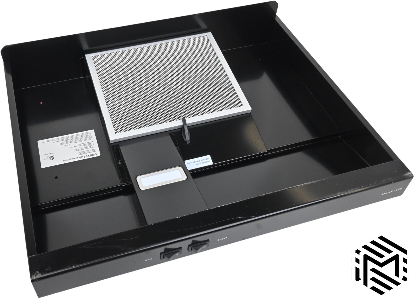 Scratched - Greystone CXW-30-CZ01 Range Hood – Black - RV Vent Hood - 12V 1A DC