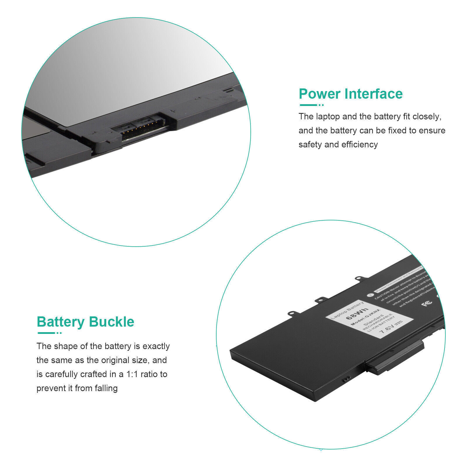 🔥LOT 68Wh GJKNX Battery For Dell Latitude 5480 5580 5490 5491 5590 5591 US FAST