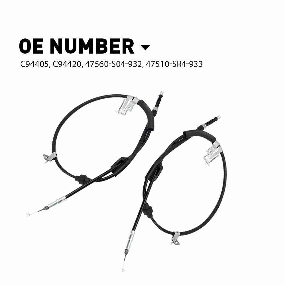 For HONDA 99-00 CIVIC Si 1994-98 Acura Integra Parking Hand Brake Cable Set 2pcs
