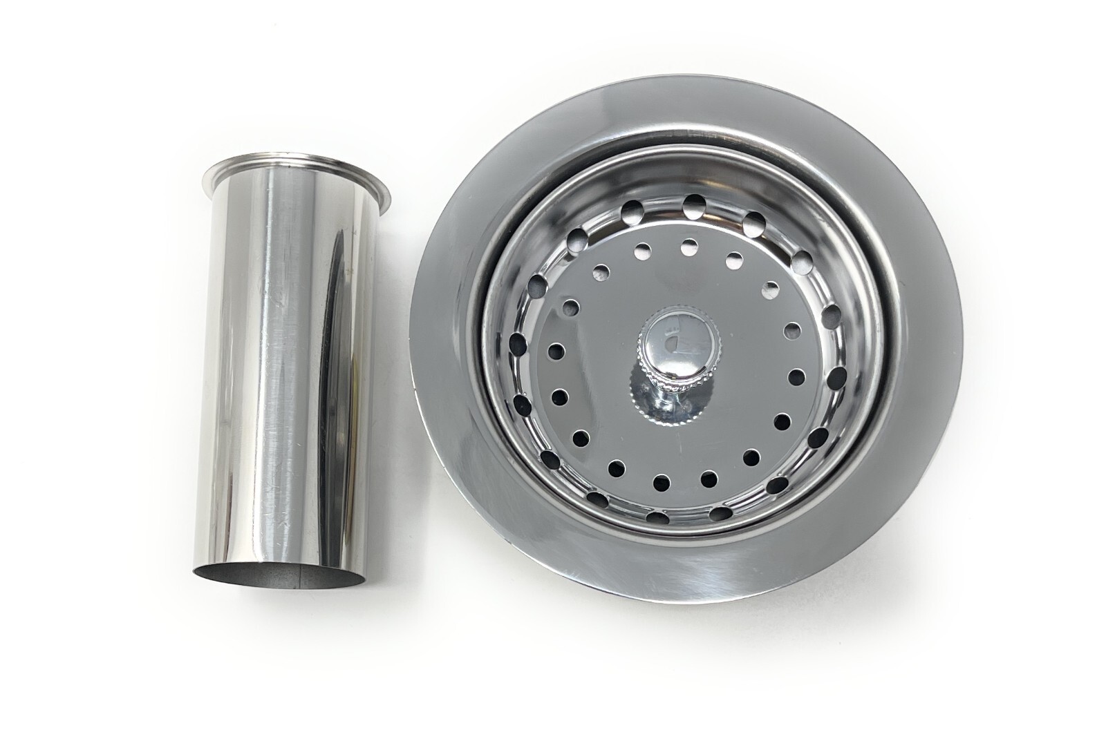 Stainless Steel Kitchen Sink Strainer with Flange , 1-1/2" x 3-1/2 - 4" Opening