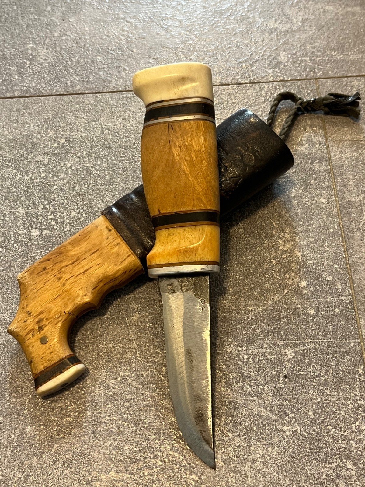 vintage swedish handmade knife puukko markt RB hunting fishing camping