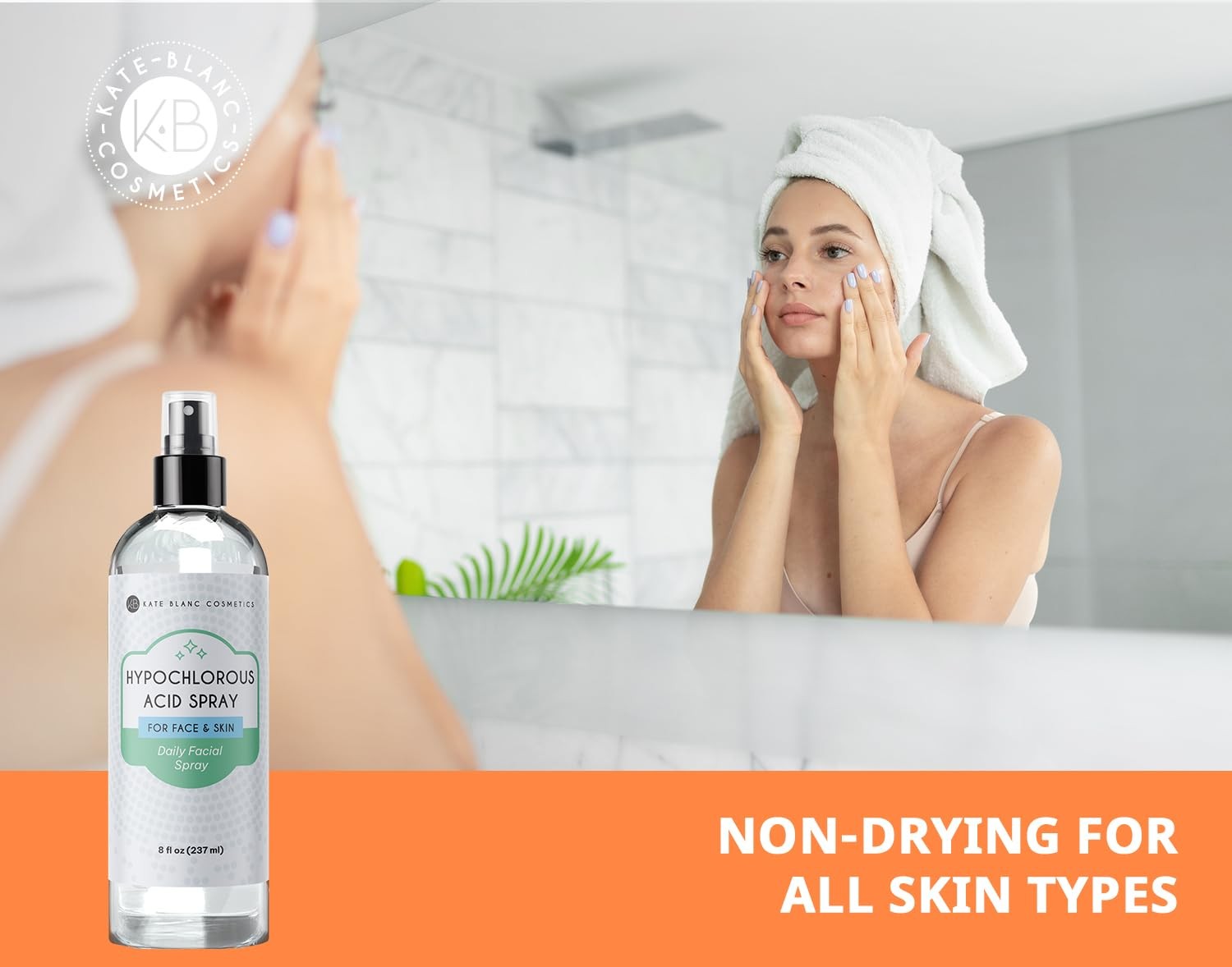 Hypochlorous Acid Spray for Face and Skin. Gentle Facial Cleanser for Acne-Prone