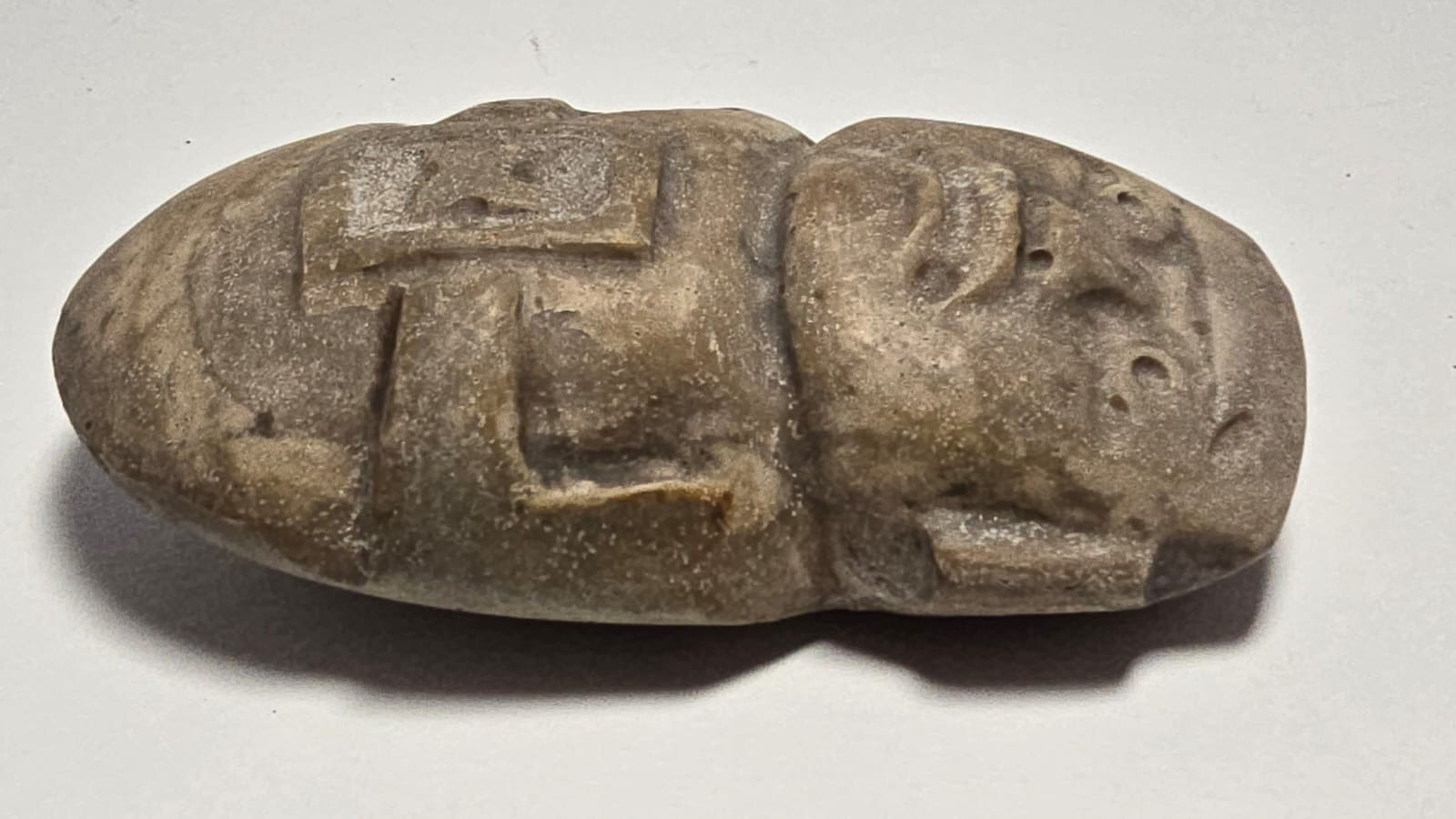 Precolumbian Serpentine olmec Axe Standing Figure 1200BC 400AD