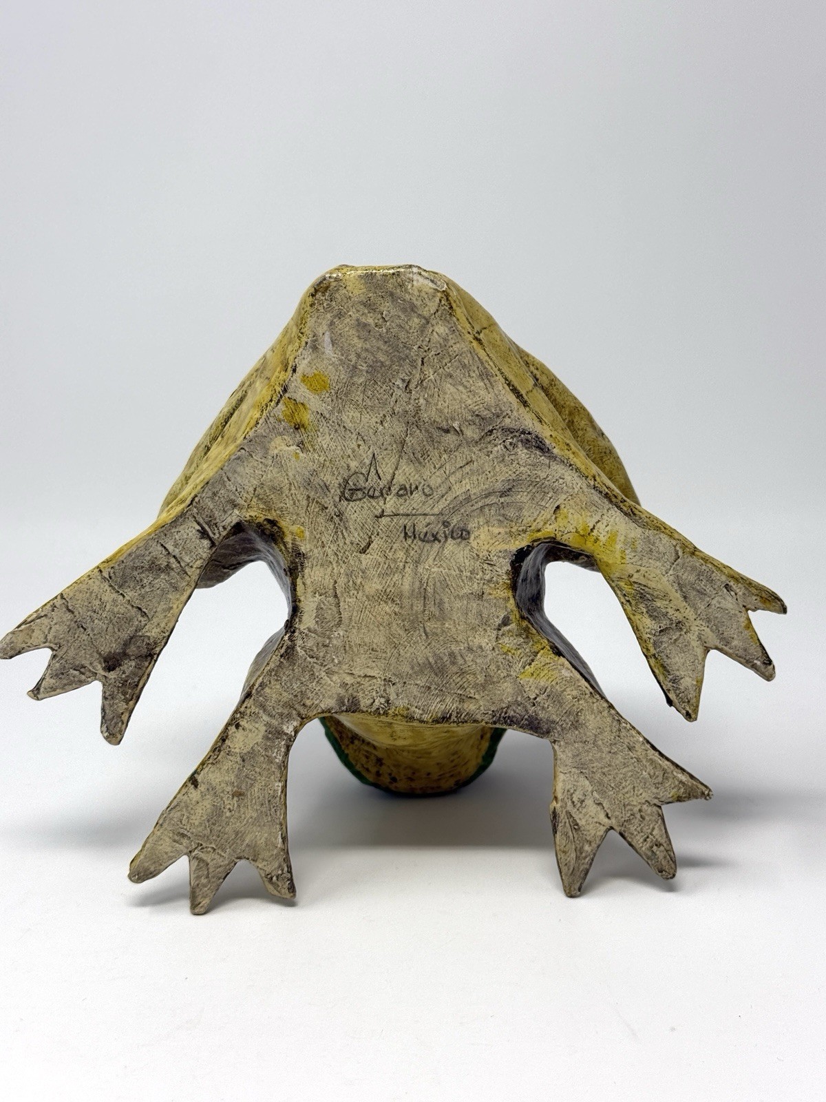 Vintage 60s/70s Artist Signed Paper Mache Frog, Mexico