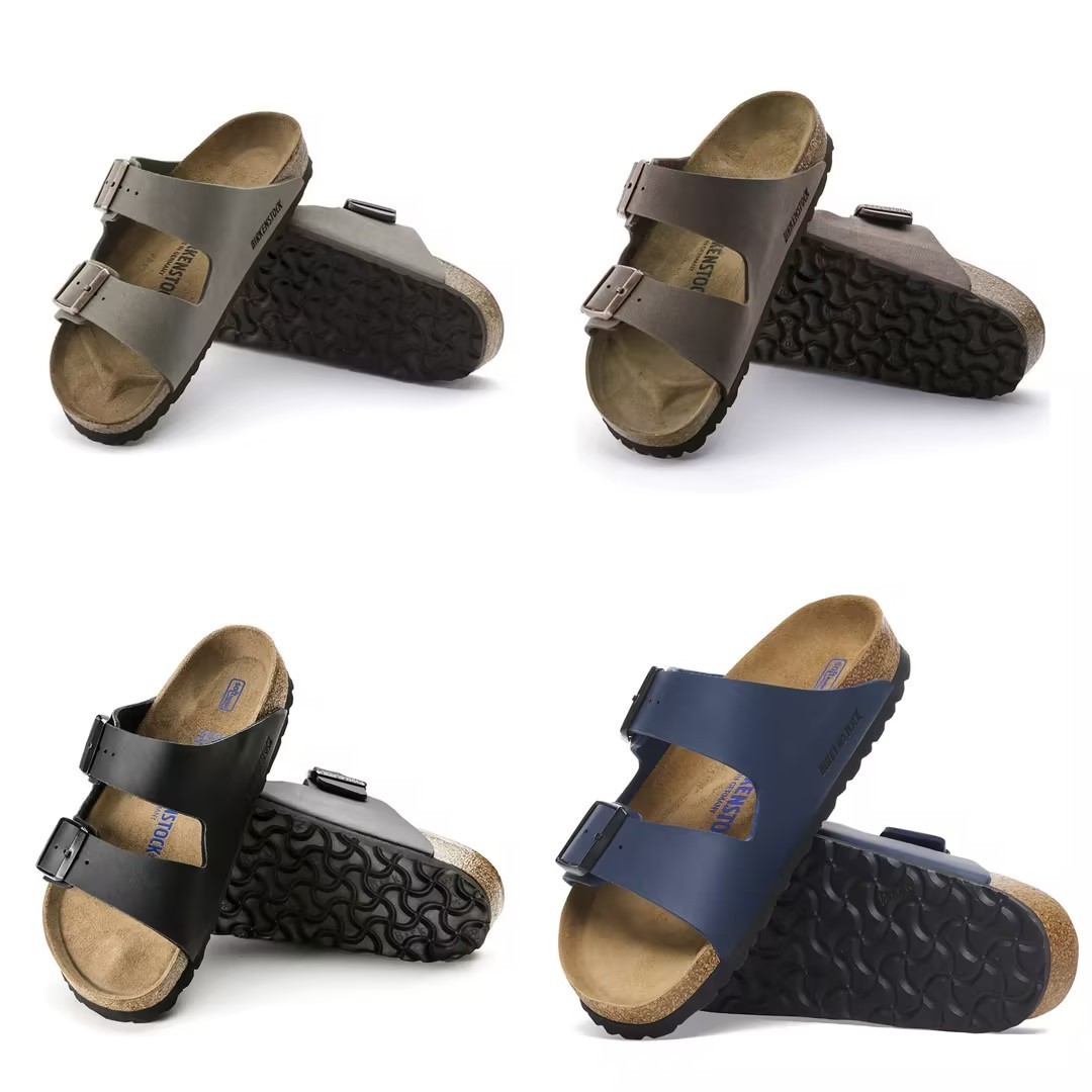 Birkenstock Arizona Soft Footbed Stone/Mocha/Black/Blue Comfort Sandals EU37-45
