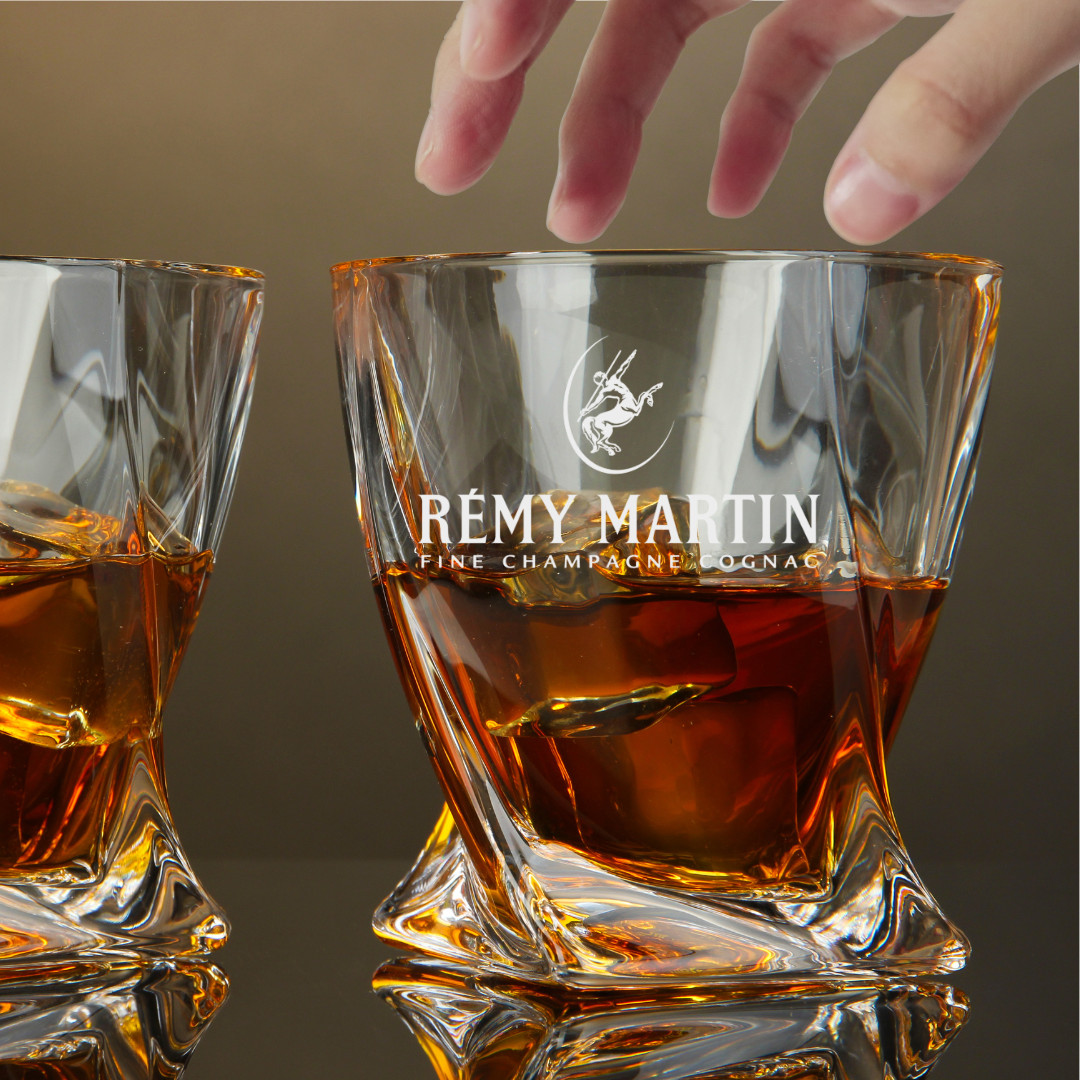 Custom Engraved Remy Martin Cognac Glass – 10 oz Twisted Rocks Glass