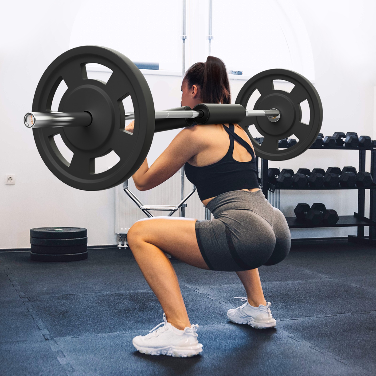 VEVOR Safety Squat Bar Fitness Squat Bar Attachment 700LB Weight Lifting