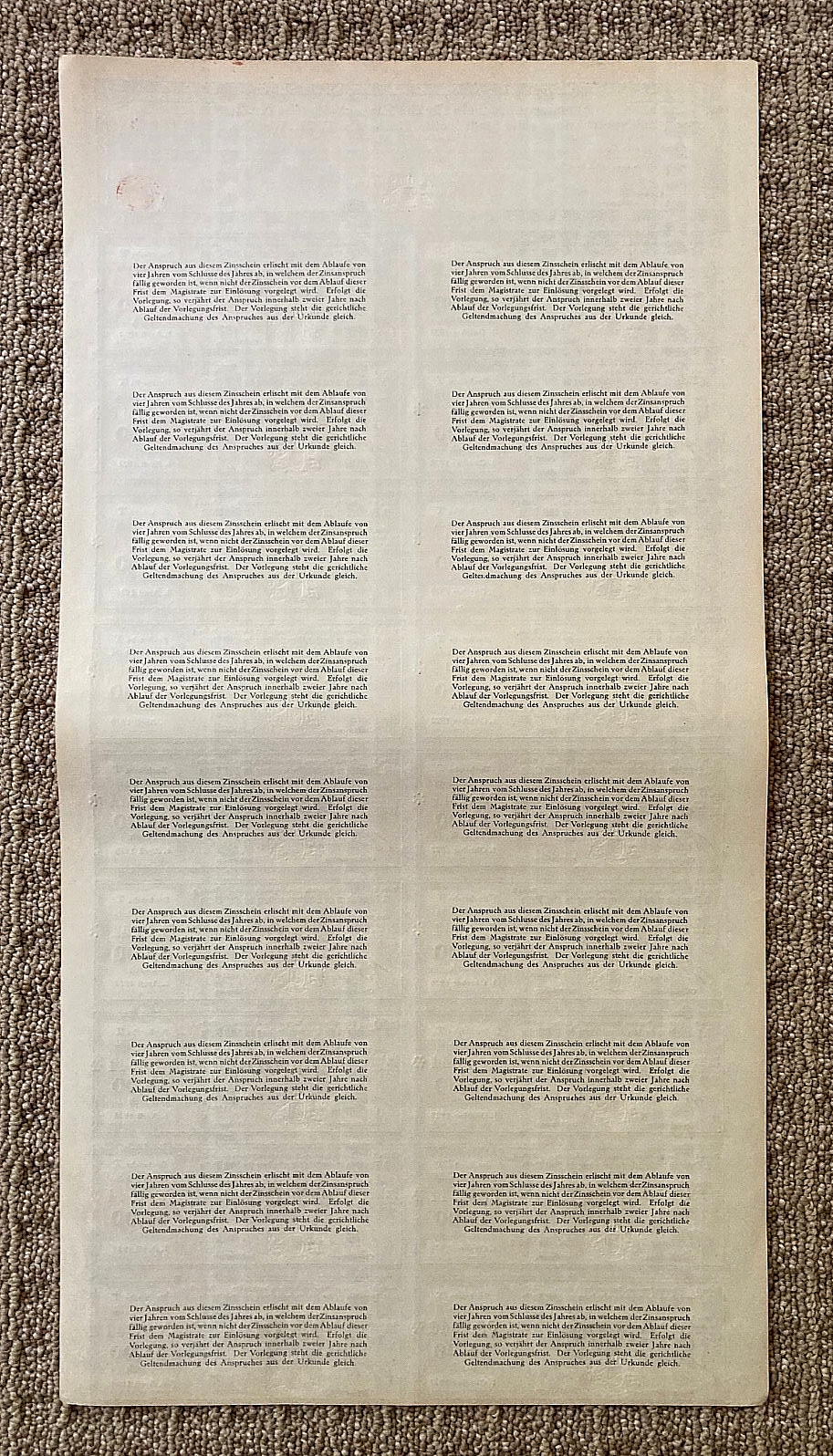 ORIGINAL - (OBSOLETE) GERMAN WEIMAR REPUBLIC BOND FOR STETTIN,GERMANY 2000 MARKS