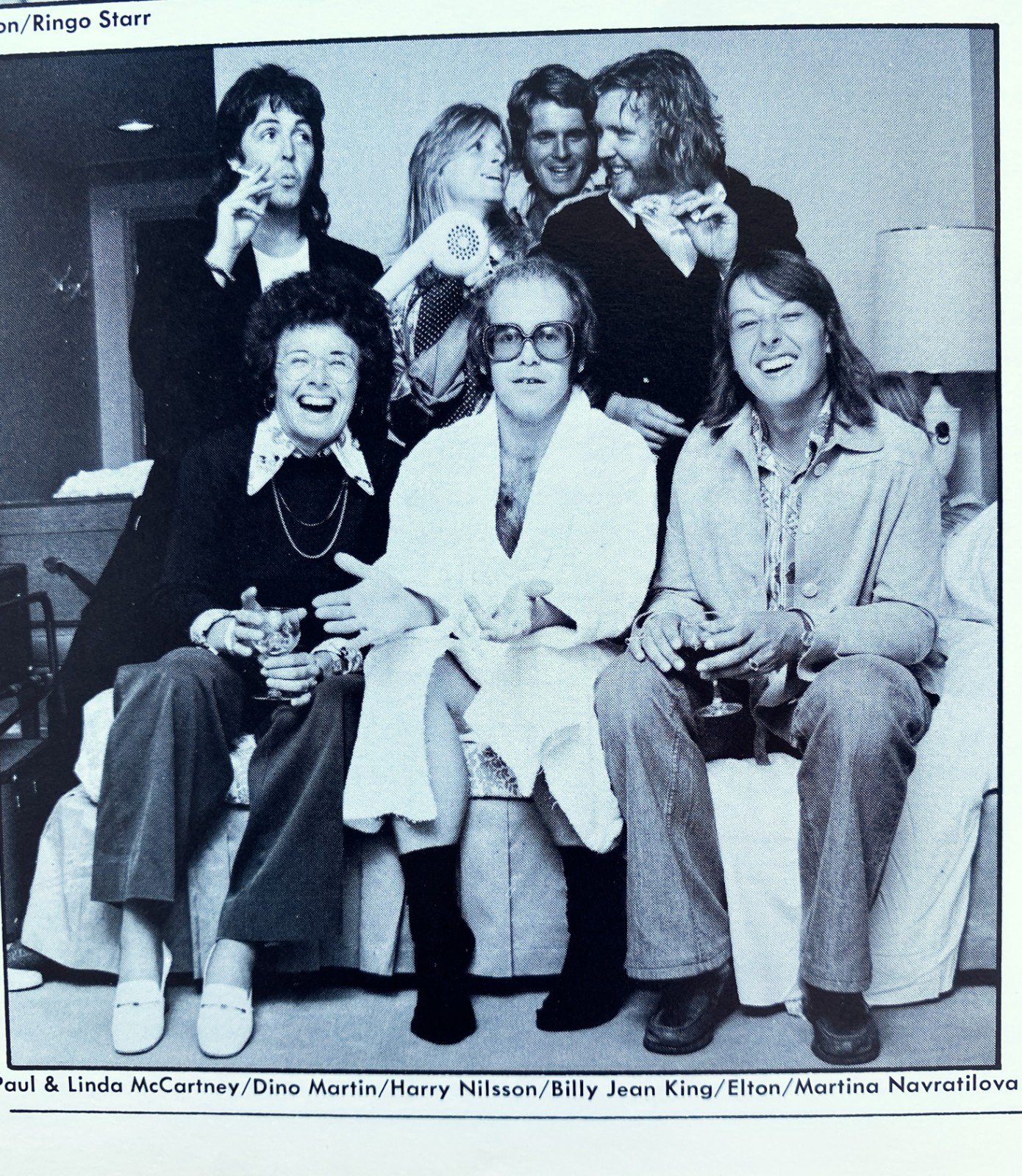 Elton John, Bernie Taupin, Signed, Five Years of Fun, 1975, +Troubadour Ticket