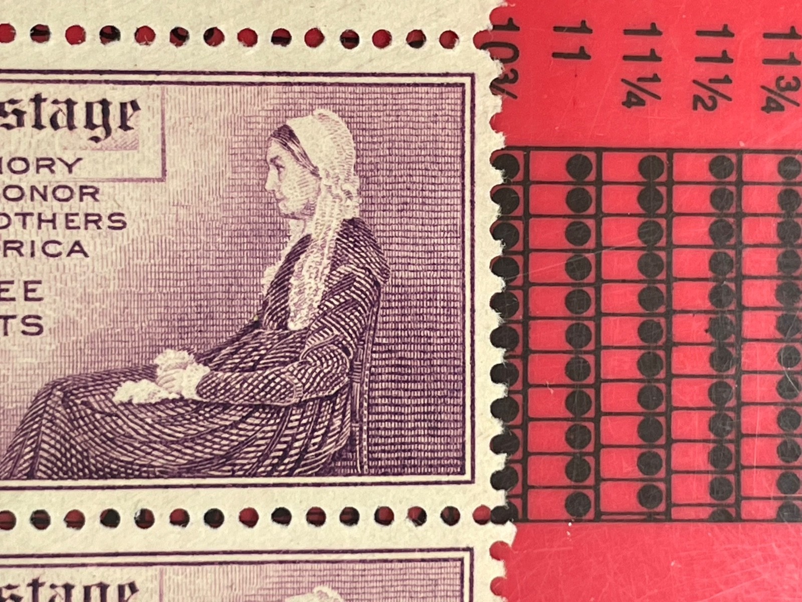 US 737 3c Mothers of America unused plate block of four never hinged 1934