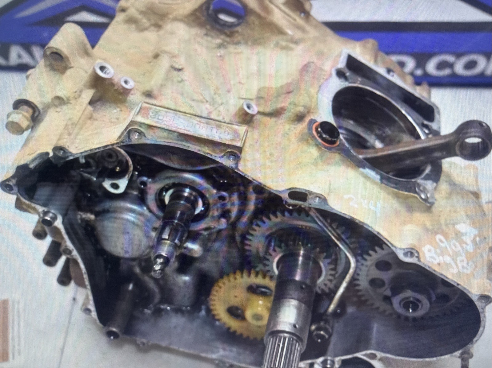 S1-4 Lower Engine Motor Crank Case 99 Yamaha Big Bear YFM 350 1999 ATV 2x4 Quad