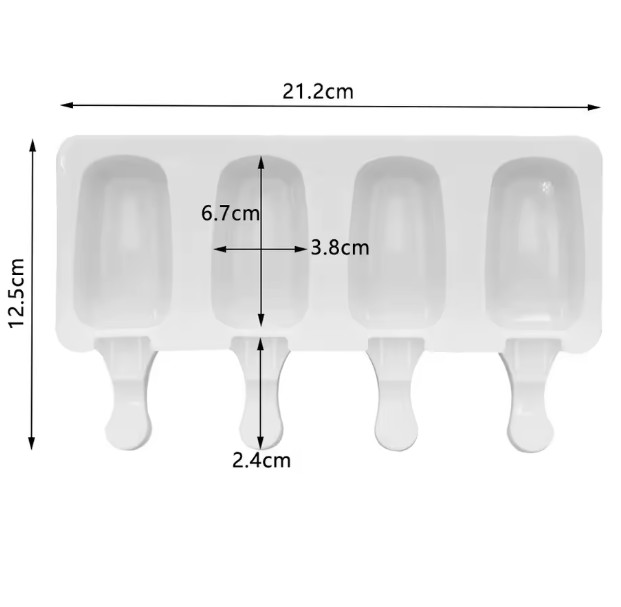 Silicone Ice Cream Mold DIY Popsicle Tray Magnum Style Fruit Juice Ice Pop Maker