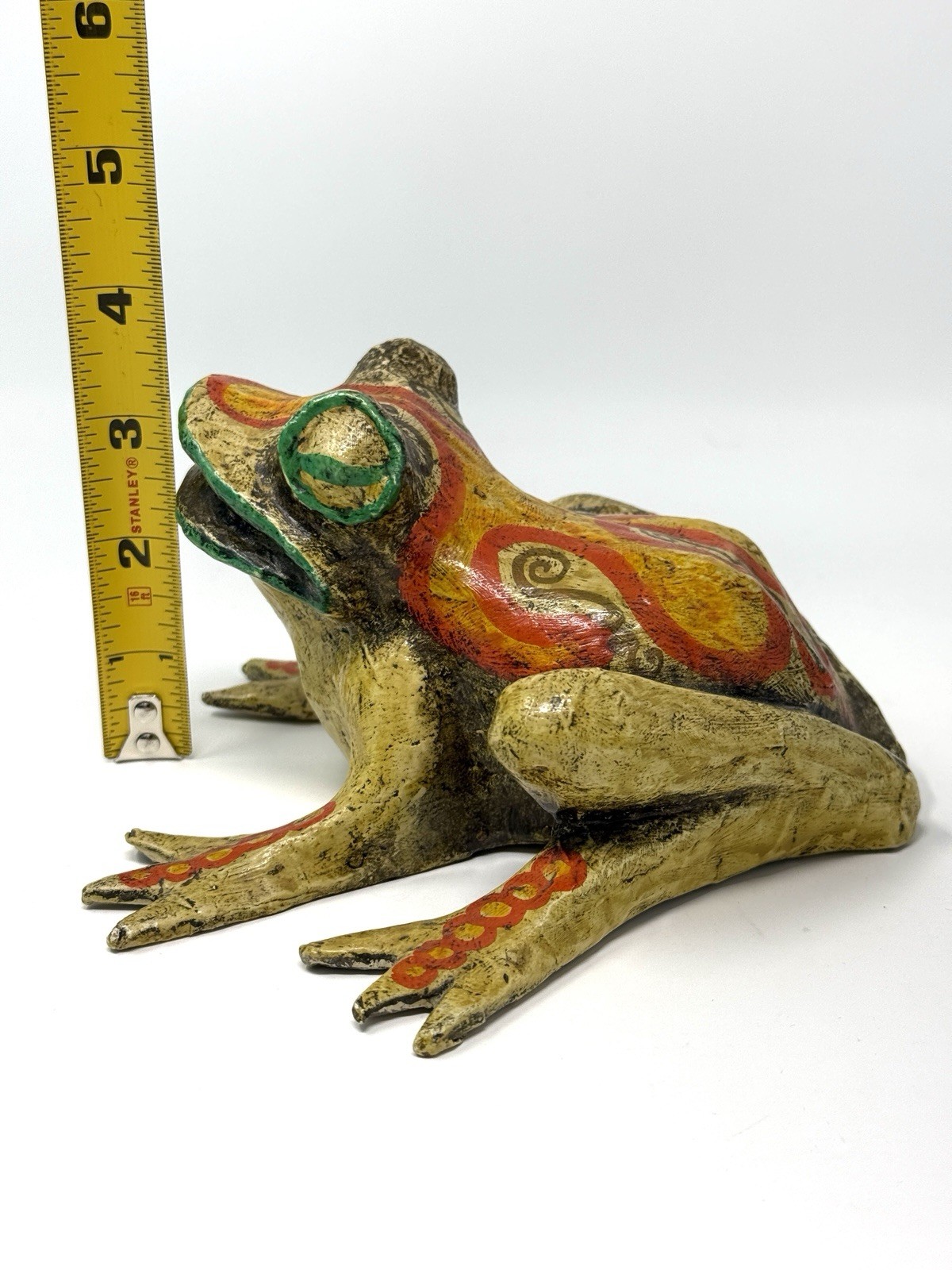 Vintage 60s/70s Artist Signed Paper Mache Frog, Mexico