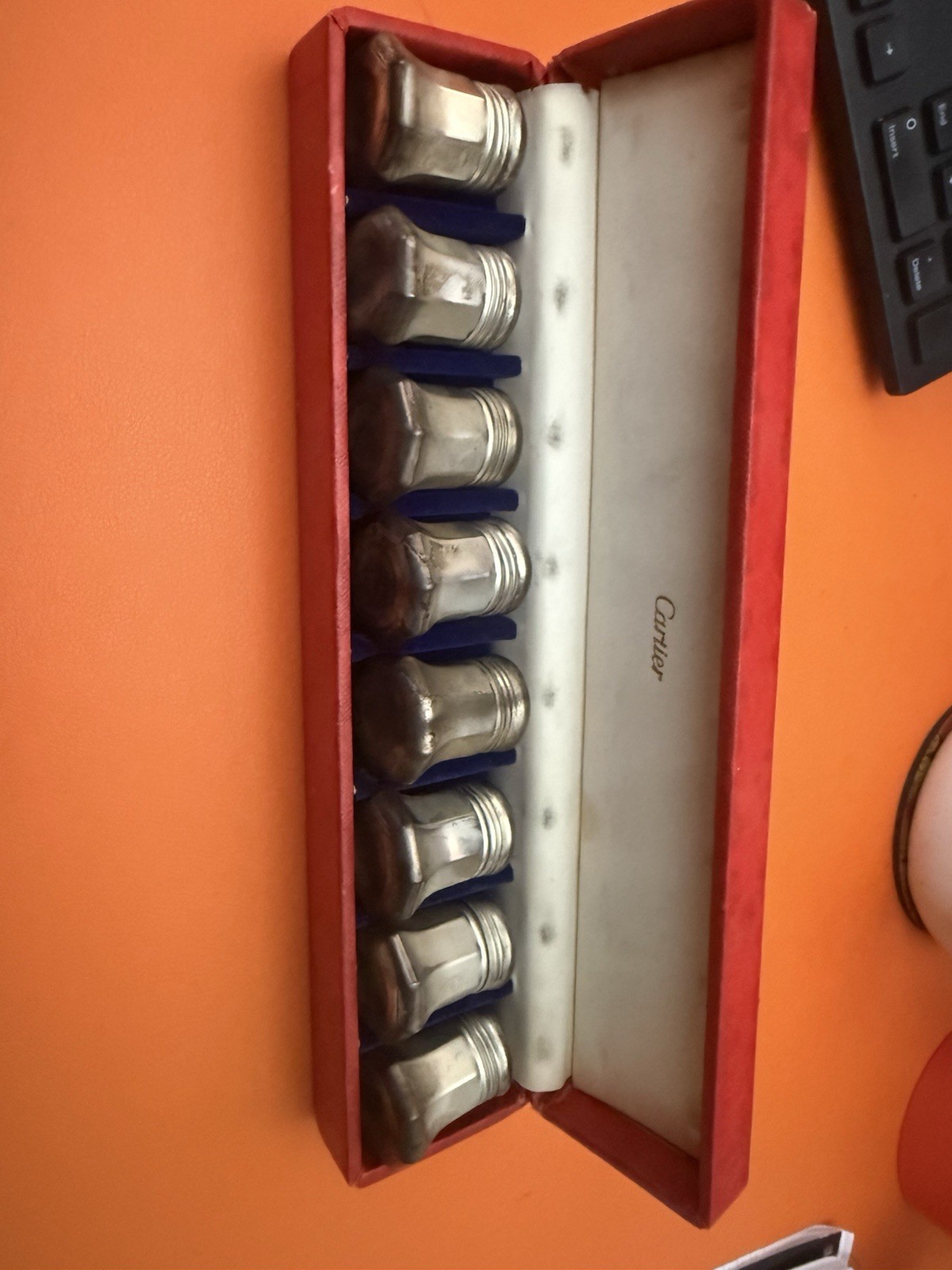 Cartier Sterling Silver (.925) Salt & Pepper Shakers Set in Original Box