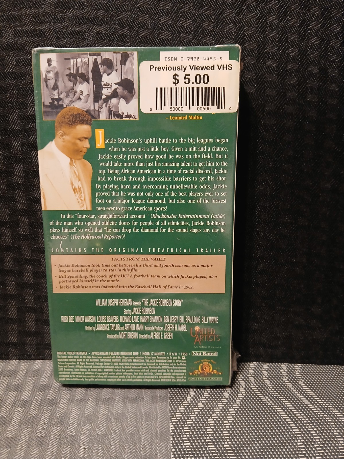 JACKIE ROBINSON in VINTAGE CLASSICS Jackie Robinson Story VHS
