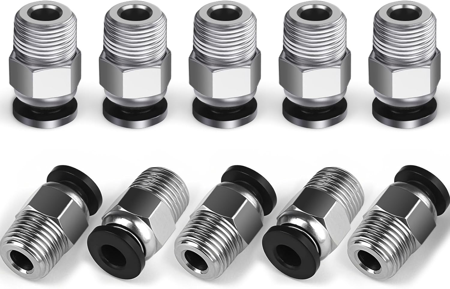 10PCS Premium PC4-M10 Pneumatic Quick Connector Fittings, Bowden Tube...