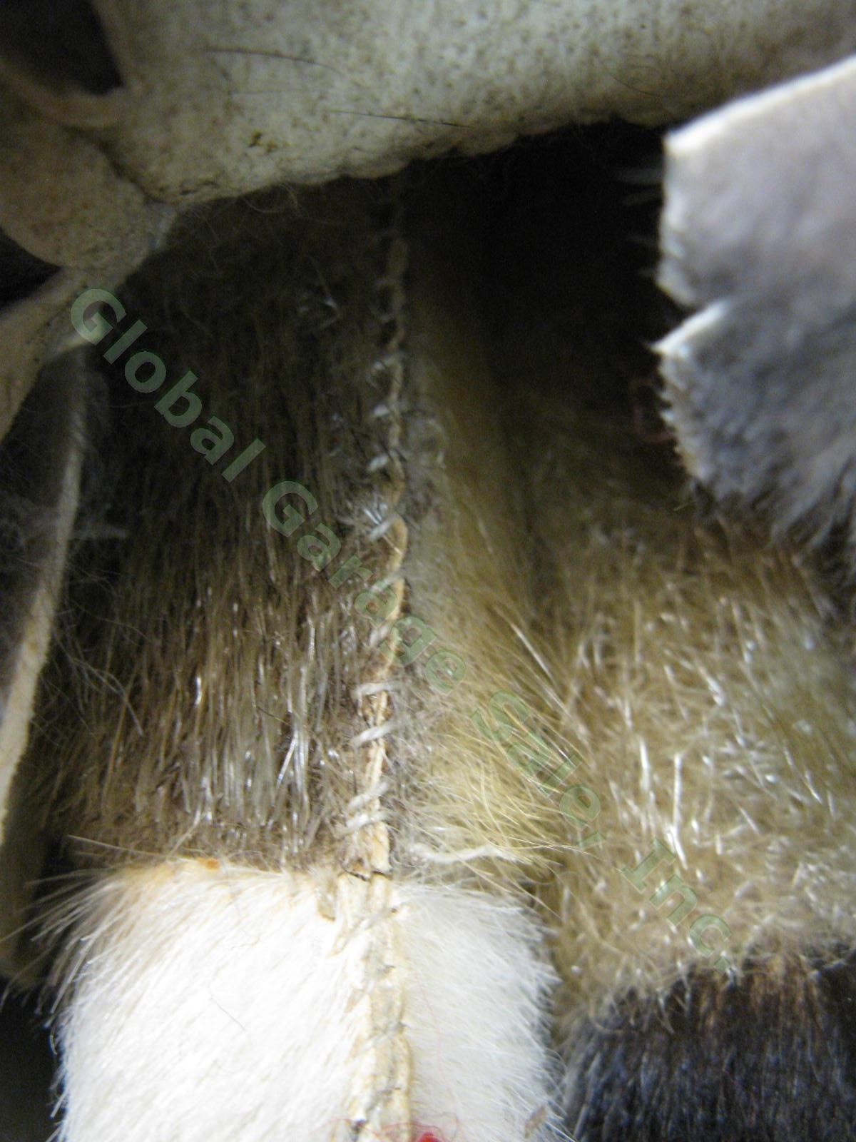 RARE VTG Antique Alaska Inuit Eskimo Male Doll Fur Leather Face Hide Skin Figure