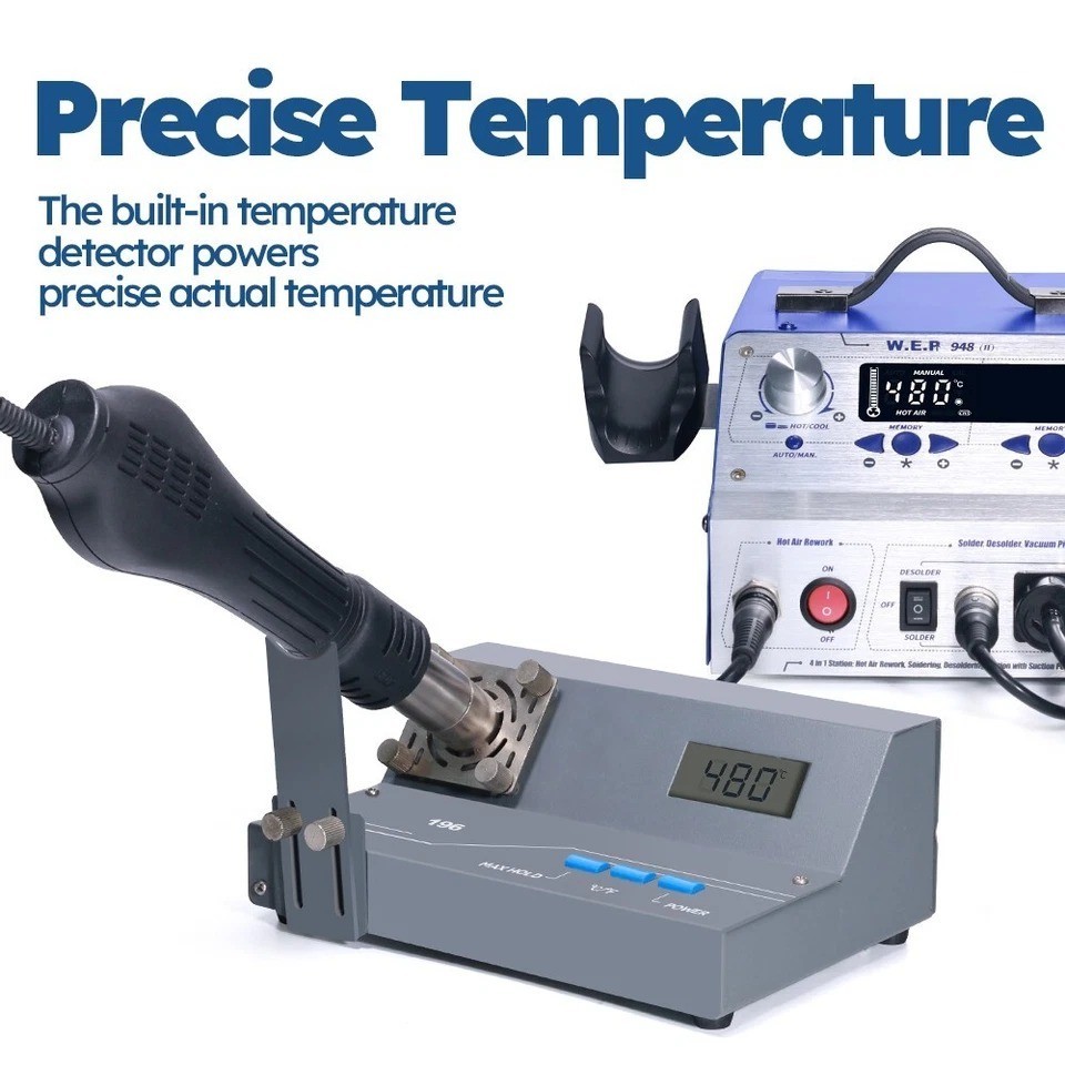 WEP 948-II 4-in-1 Digital Soldering & Desoldering Rework Station Kit Vacuum Pump