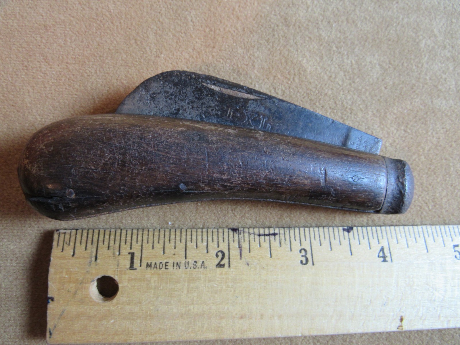 Civil War Soldier's Hawkbill Folding Pocket Knife Geo. Wostenholm 1860s