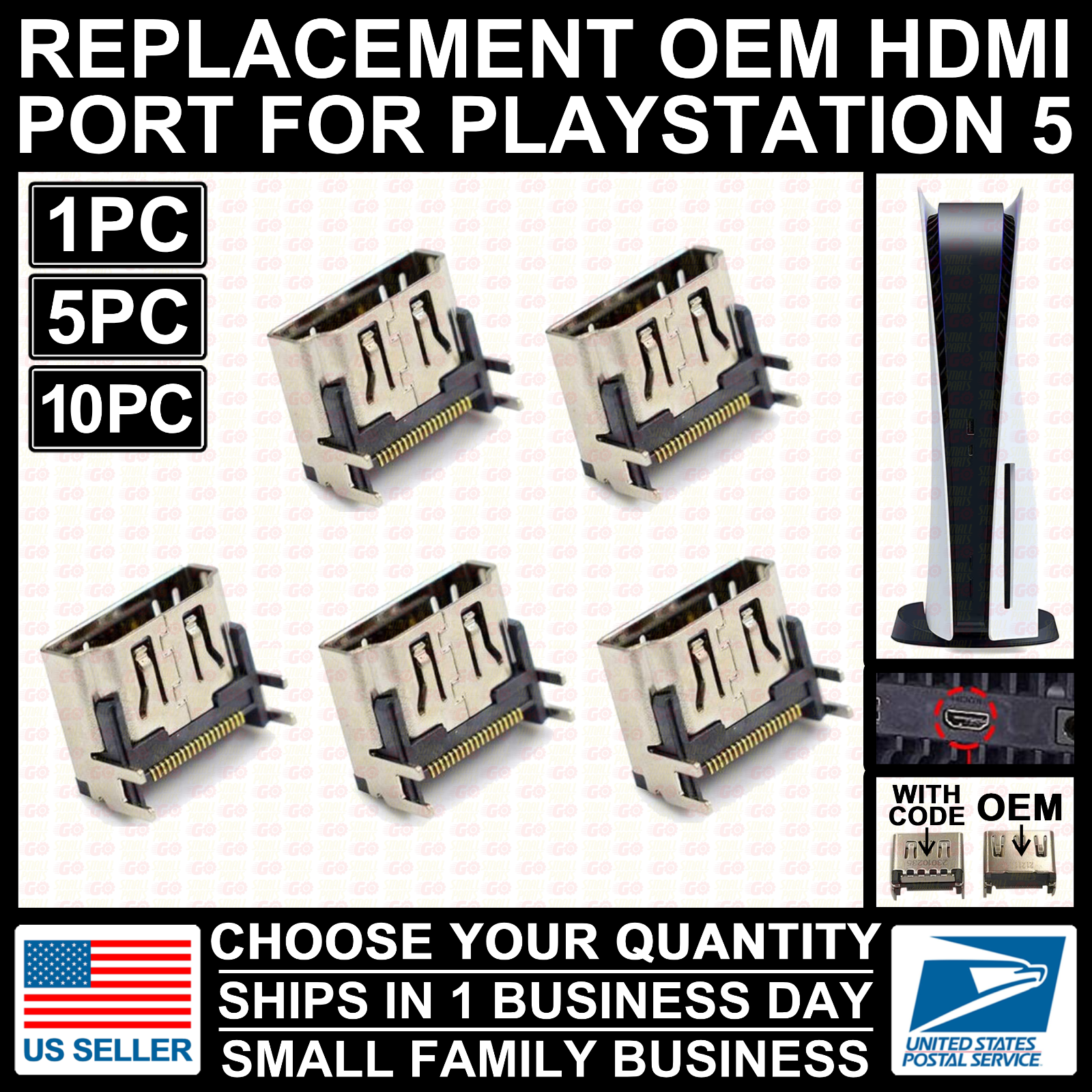 OEM HDMI Port For Sony Playstation 5 PS5 Connector Socket Jack Replacement USA