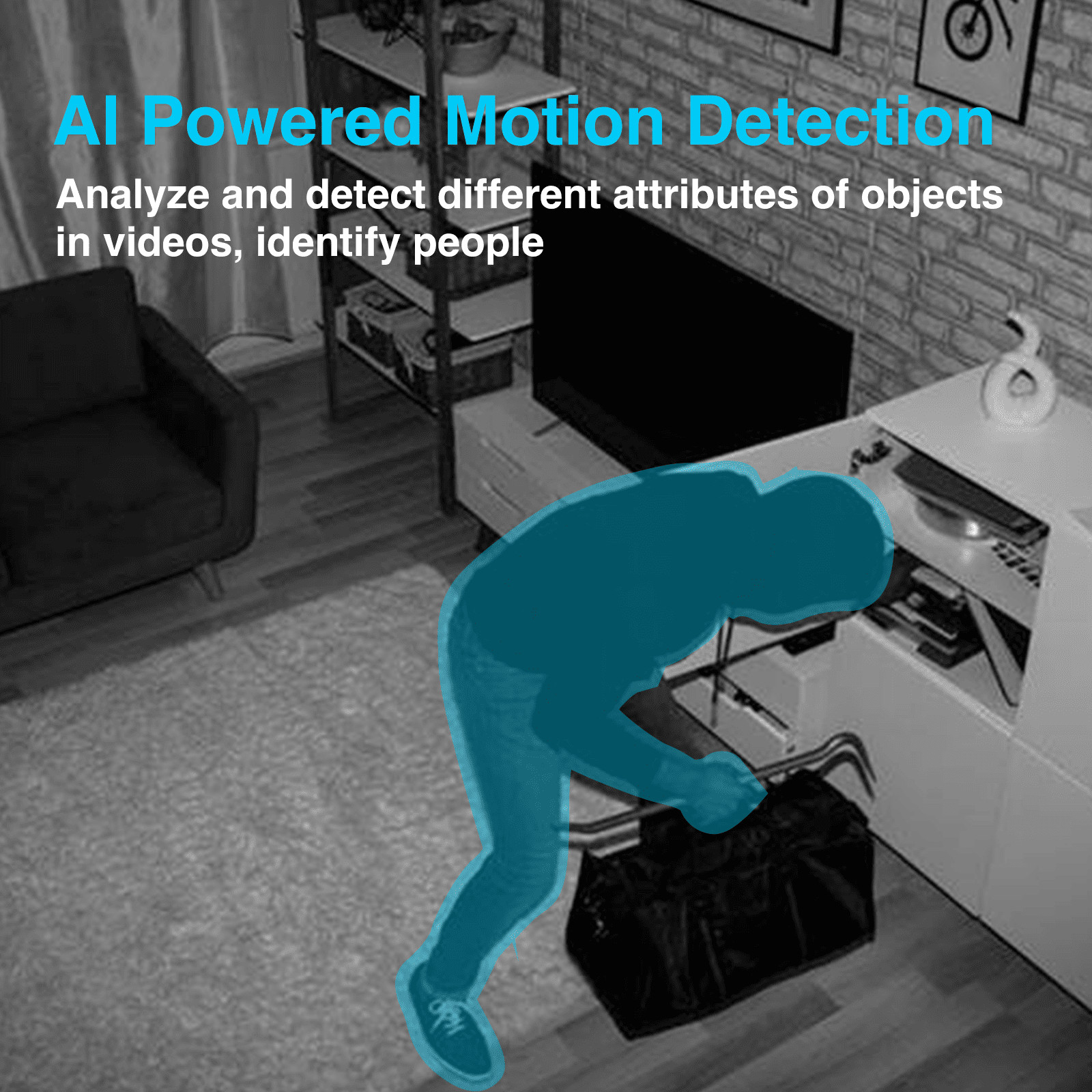 Solar Battery Powered Security Camera WiFi6 Wireless Sys PTZ 3MP Outdoor 4PACK