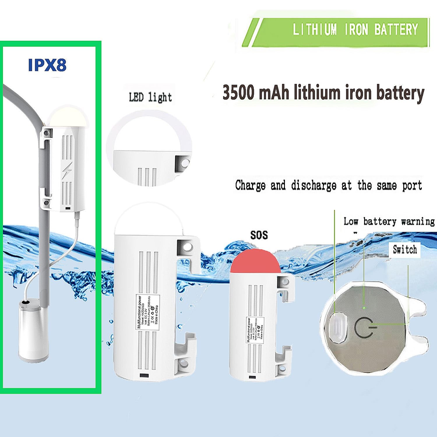 Outdoor Portable Shower For Camping With Rechargeable Water Pump Car Essentials