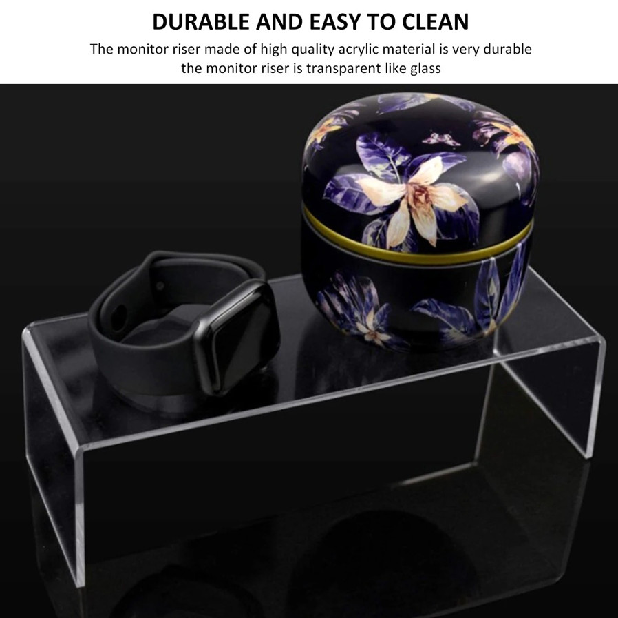 3pcs Acrylic Display Stand-Clear Riser Shelf for Jewelry Desserts & Collectibles