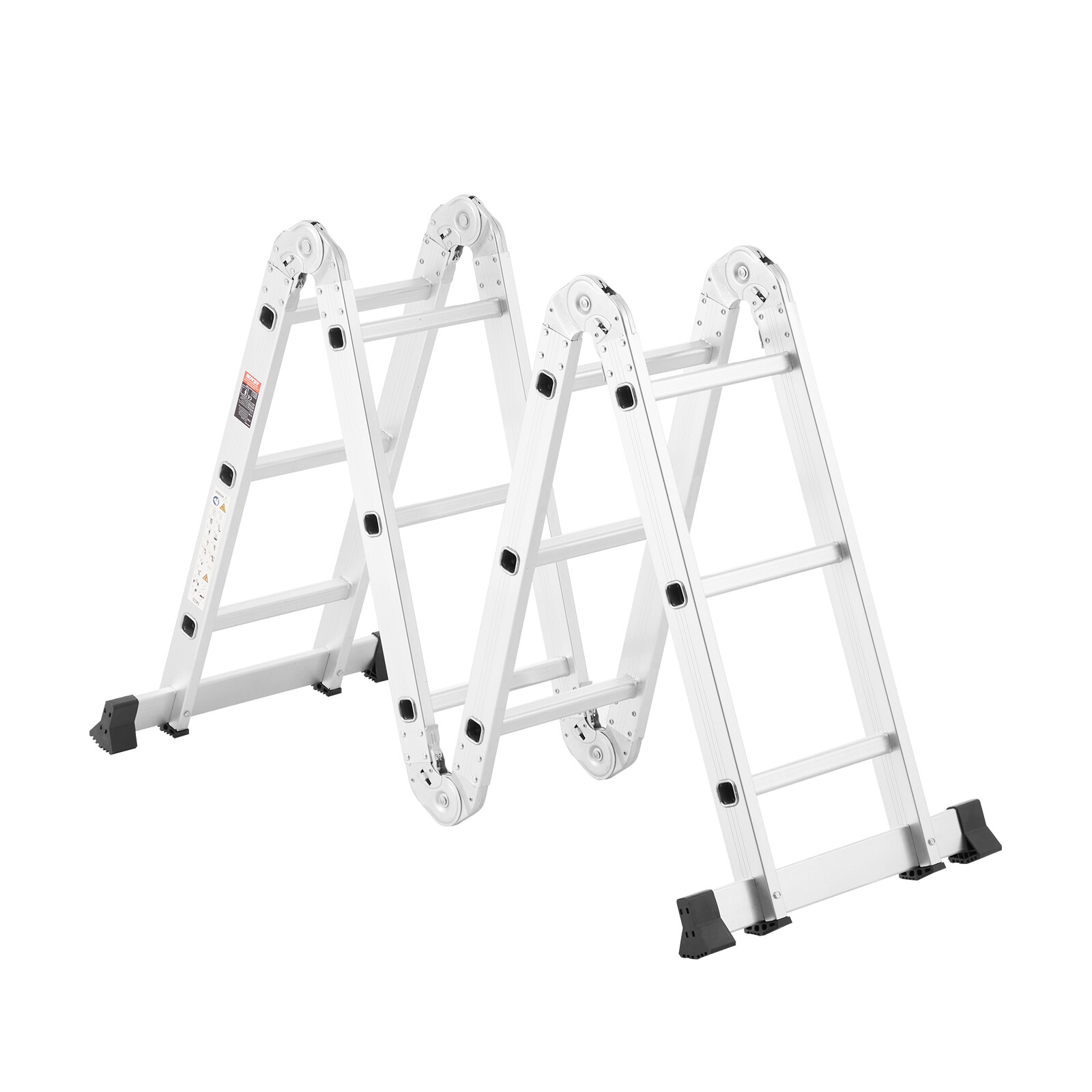 Multi-Purpose Folding Ladder 7-in-1 3 Step 12ft Reach Height for Work