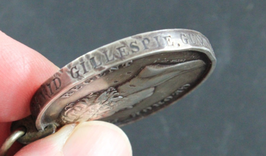 British Waterloo Artillery Decoration – Prince Regent & Wellington – Named