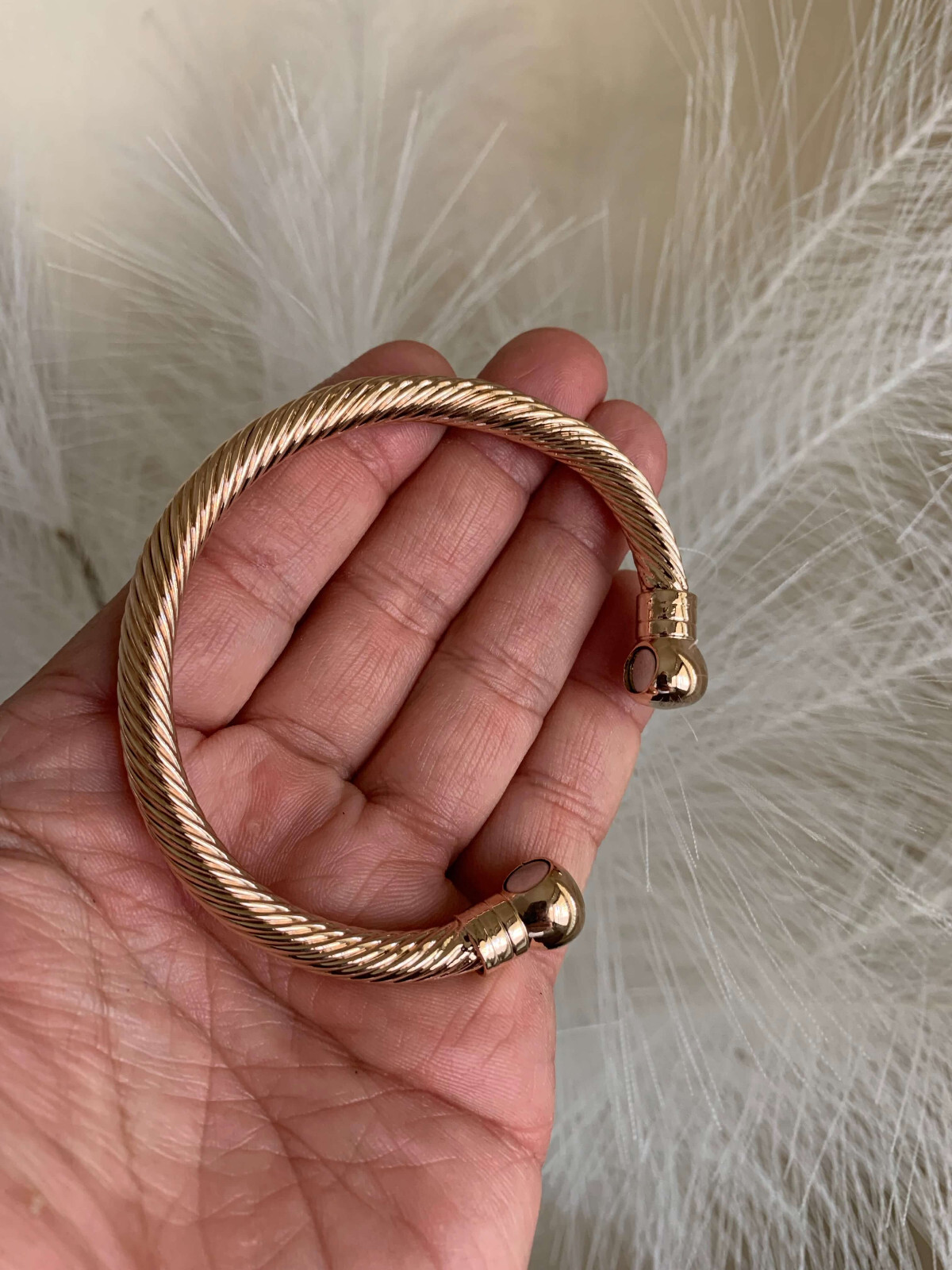 Copper Pure Copper Magnetic Bangle Energy Power Balance Pain Relief Men Women RX