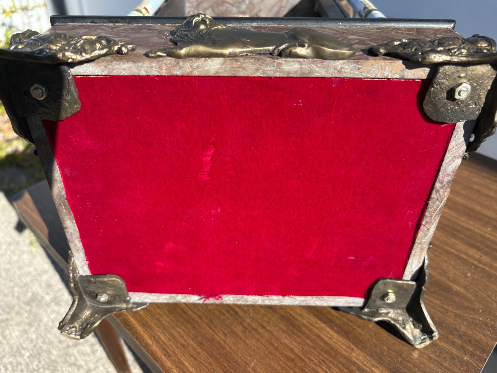 French Clock Bronze Cherubs Lion 1880's **Read**