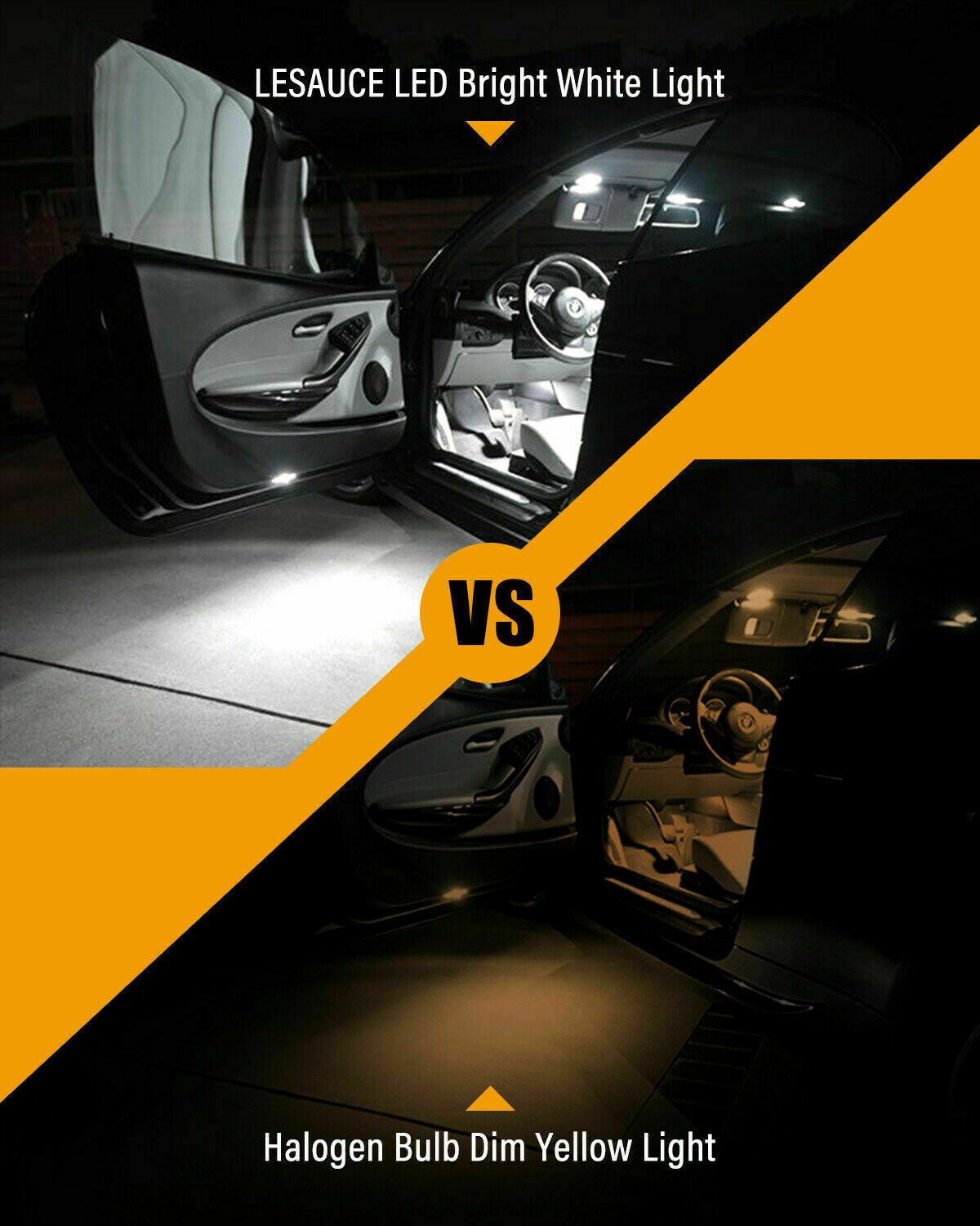 10pcs LED T10 194 168 W5W Canbus White Dome License Side Marker Light Bulb 6000K