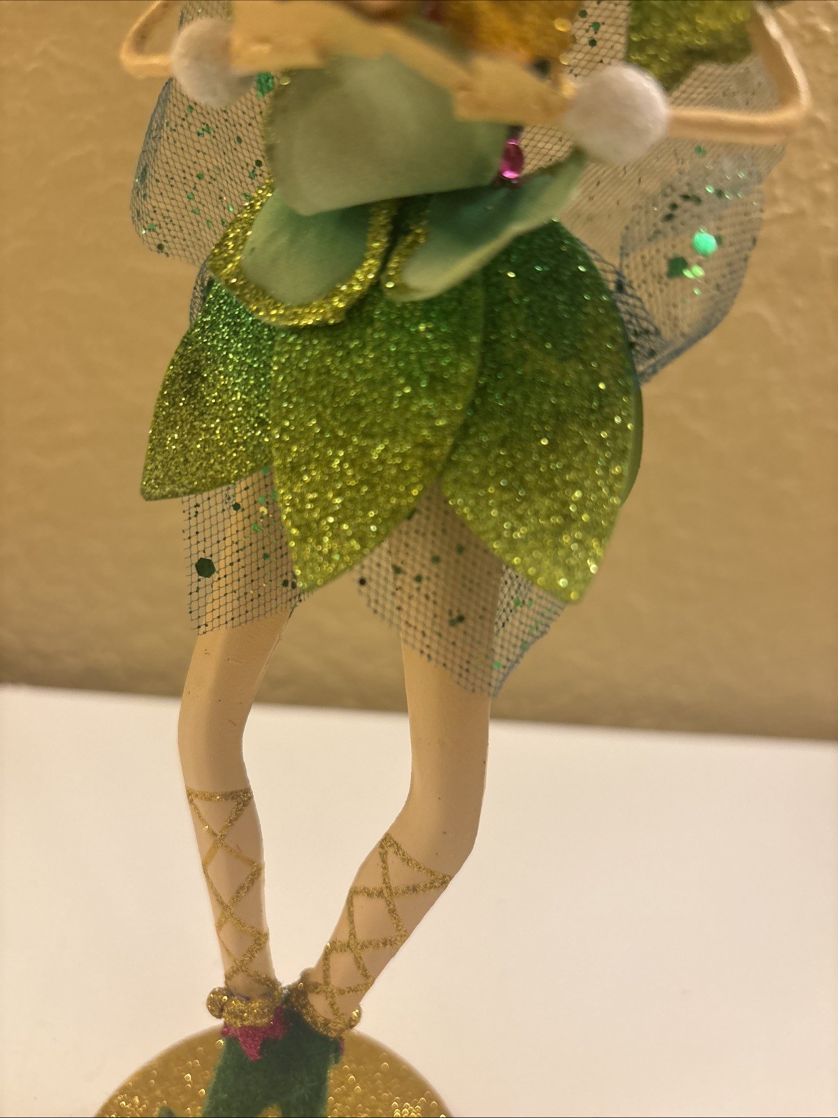 Pier 1 One Rare Celtic St. Patrick's Day Fairy Glitter Metal 11.5" Damage (a80