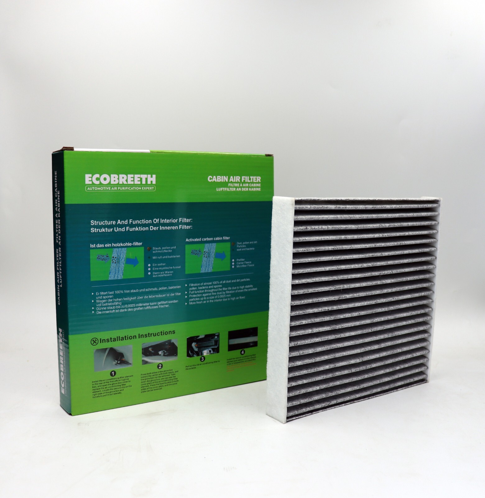 ECOBREETH CF11182 Cabin Air Filter for Honda CR-V Civic Clarity Fit Insight