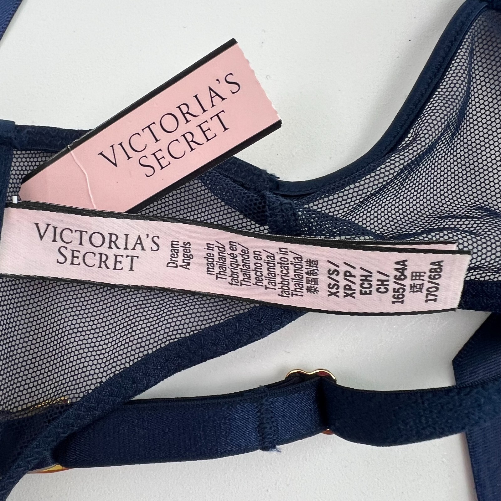 Victoria's Secret Dream Angels Floral Embroidered Garter Belt Black XS/S NWT