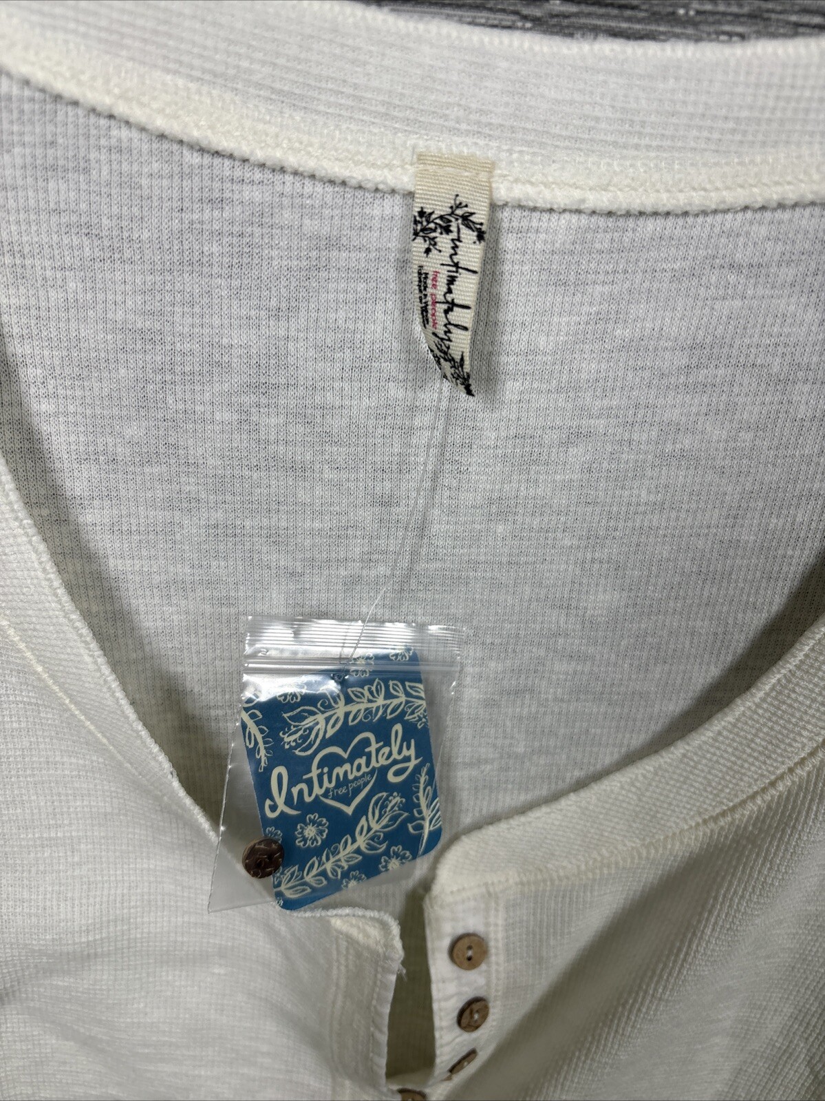 NEW Intimately Free People Dylan Thermal Bodysuit Ivory Size S