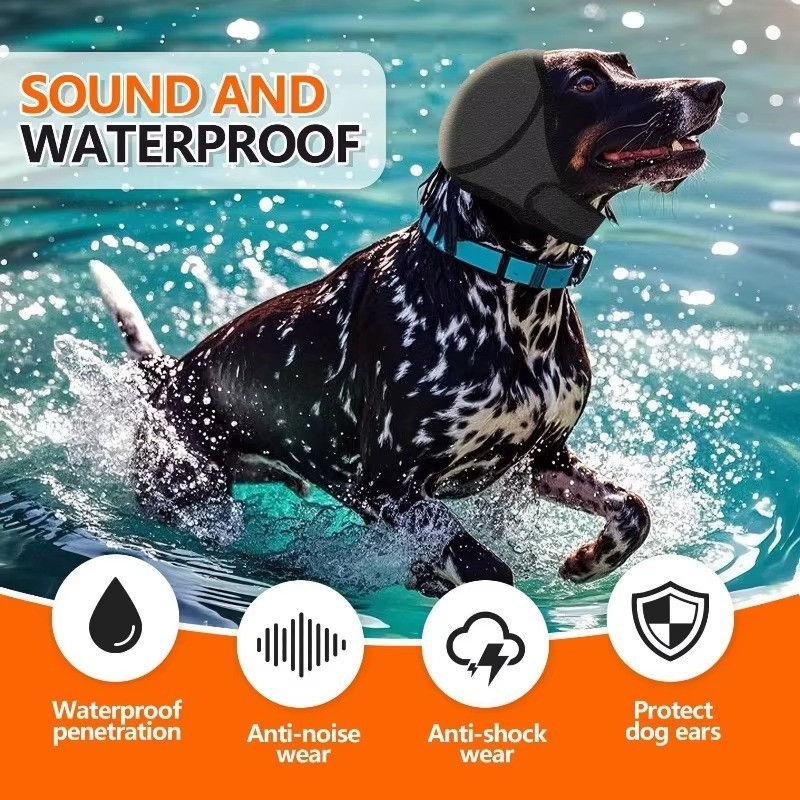 Calming Dog Ear Muffs Anti Anxiety Hood Cover Noise Reduction for Grooming Bath