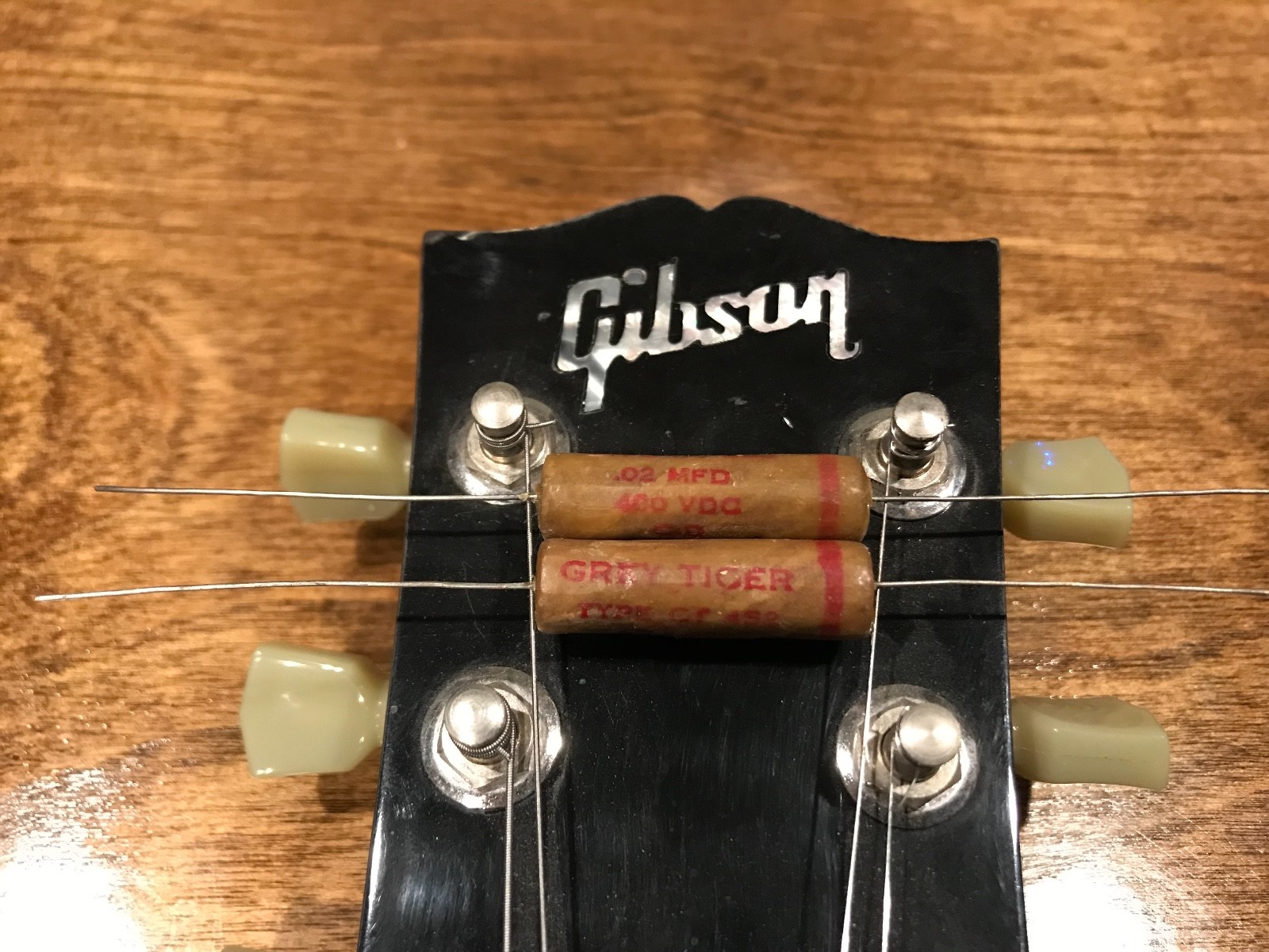 Pair 1950's NOS Cornell Dubilier 'Grey Tiger' Tone Capacitors .02uf 400v RARE!!!