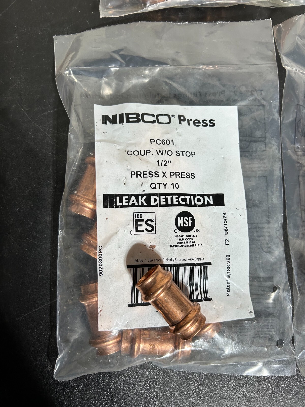 MADE IN USA 80 - NIBCO VIEGA PROPRESS COPPER FITTINGS 1/2" PRO PRESS