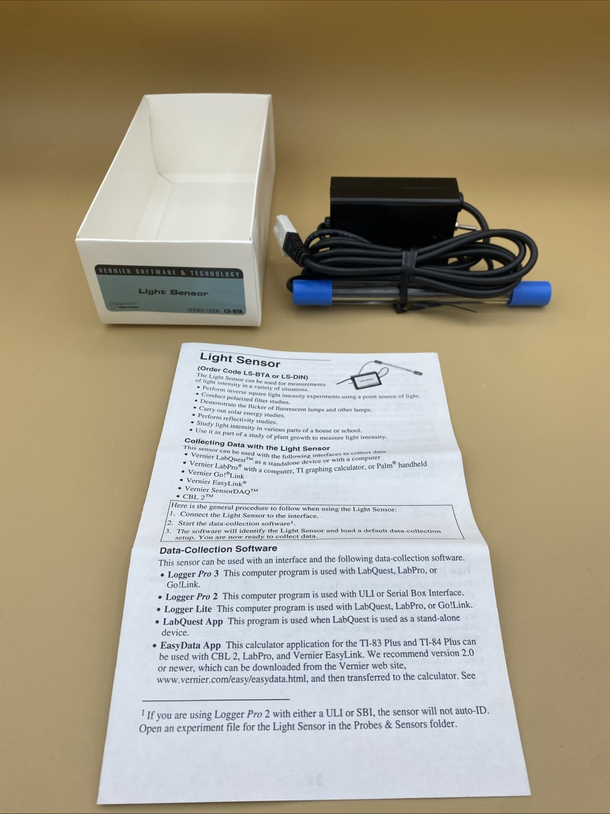 Vernier Light Sensor LS-BTA Educational School Classroom Lab NEW