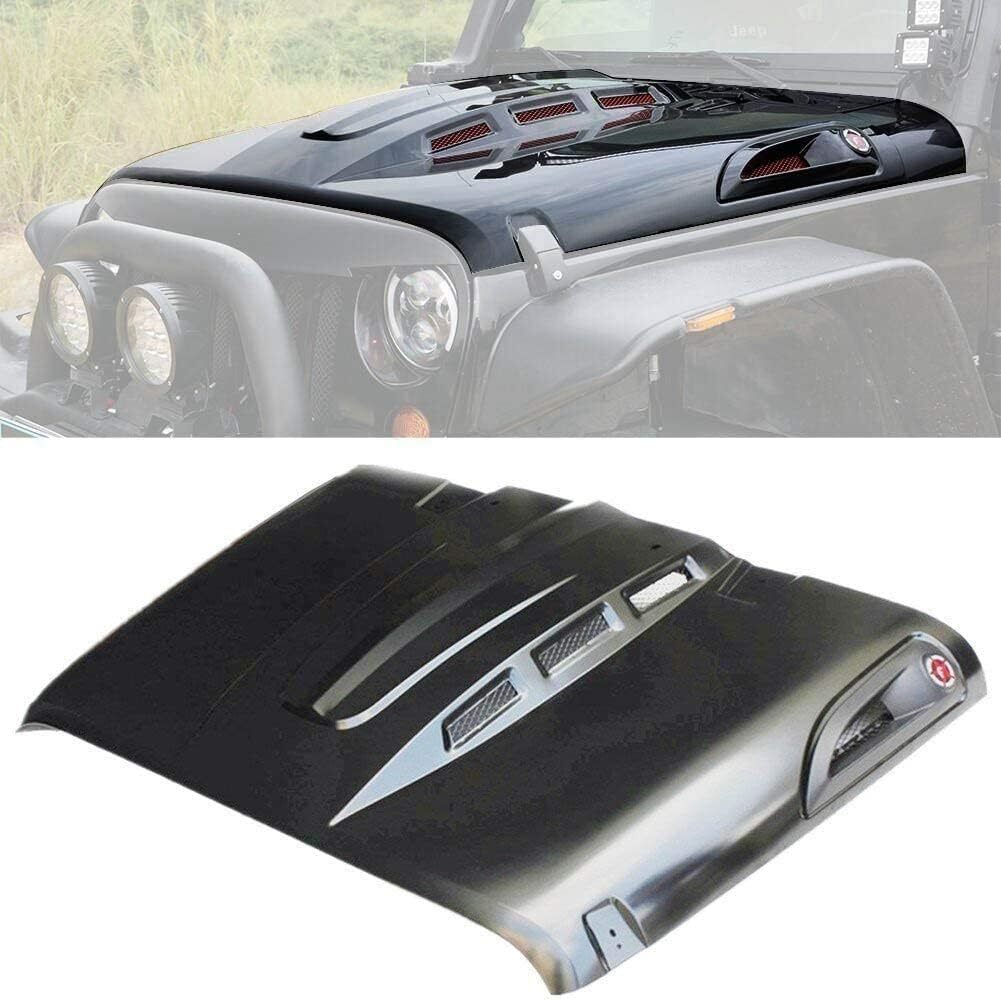 for 2007-2018 Jeep Wrangler Rubicon JK JKU heat extract Vented AVG Steel Hood